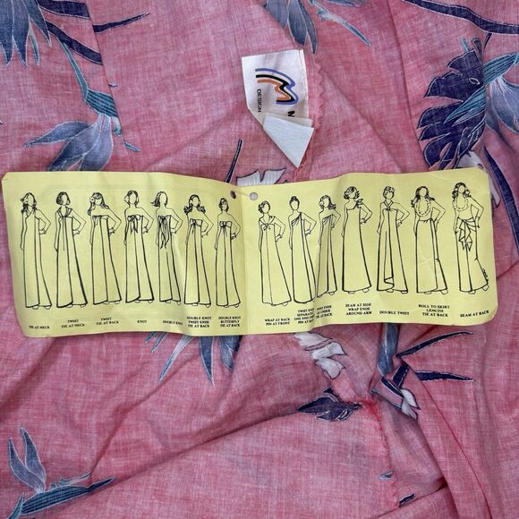 NWT! MALIHINI HAWAII VINTAGE 60s 70s Wrap Sarong Floral Dress 1 Size USA MADE - Picture 8 of 11